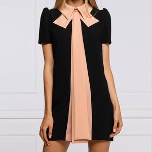 Elisabetta Franchi bow dress, size IT 42/ US 4, black and pink